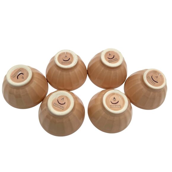 Anthropologie Mini Matte Latte Bowls Set Of 6 Beige Ceramic Discontinued - Picture 4 of 5